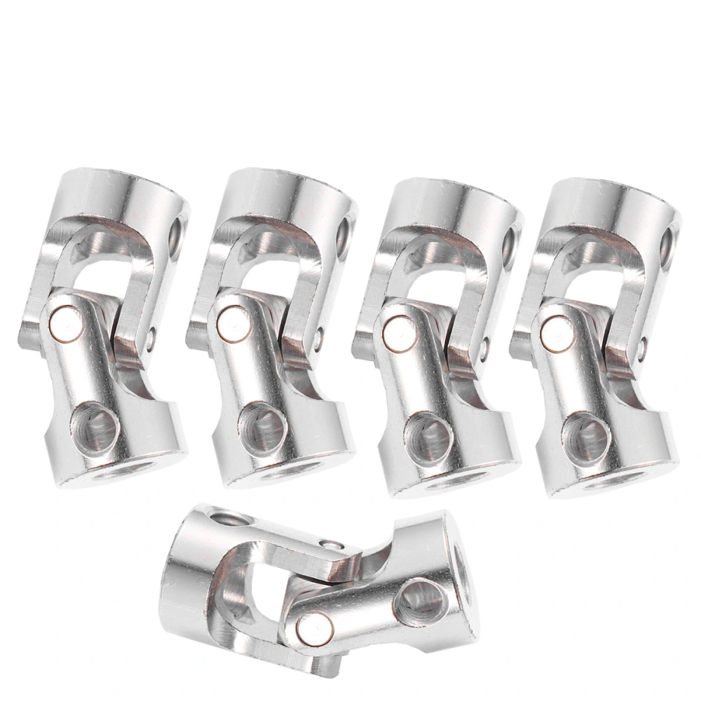 5 Pcs in Package Universal Joint Shaft Coupler Coupling Steering Connector for RC Car Crawler Boat (Silver)