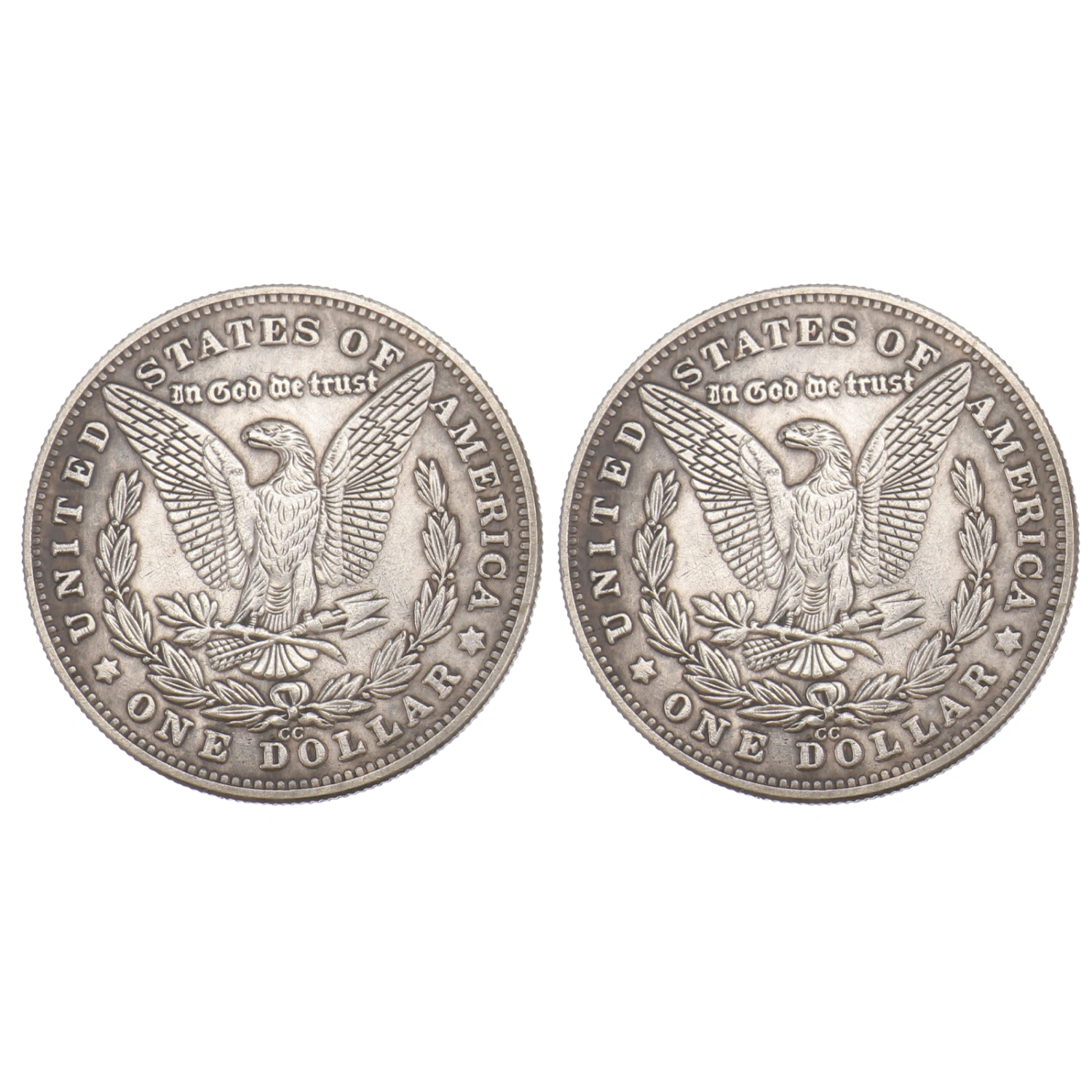 2pcs Angel Wing Commemorative Coins Professional Delicate Souvenir Coins(Silver)