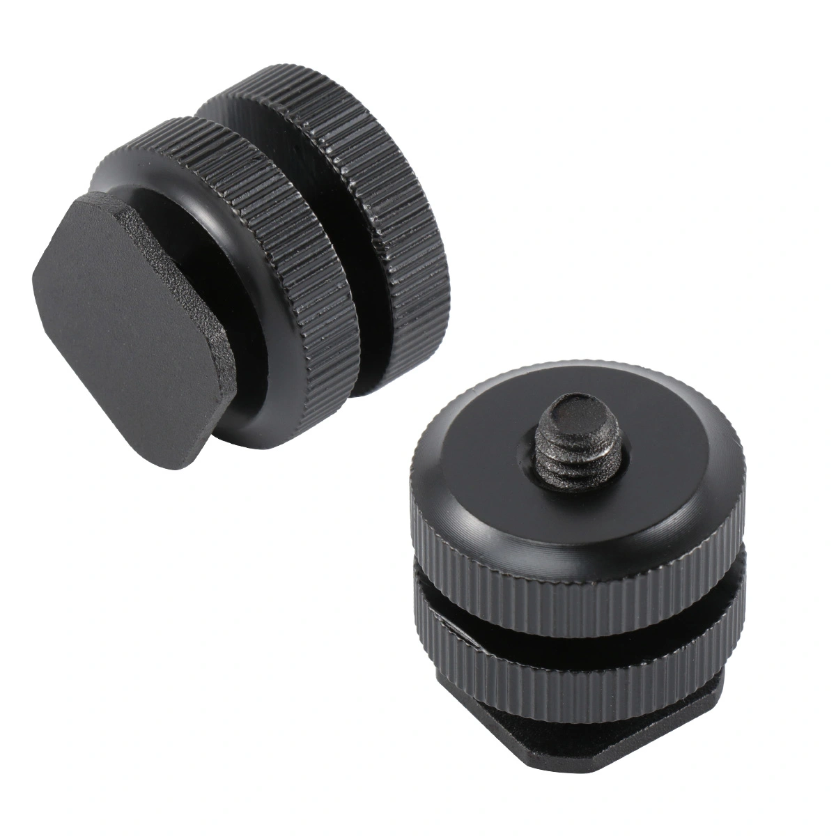 3 Pcs 1/4 Inch Aluminium Alloy Tripod Screw Adapter Flash Hot Shoe Mount Compatible for Nikon SLR DSLR Camera Camcorder (Black)