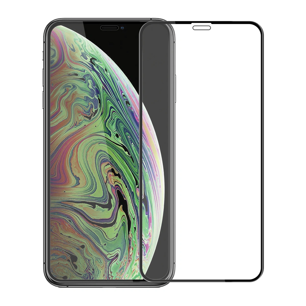 1PC Full Screen Scratch Proof Tempered Glass Cambered Surface Film Mobile Phone Screen Protector Compatible for iPhone XS Max