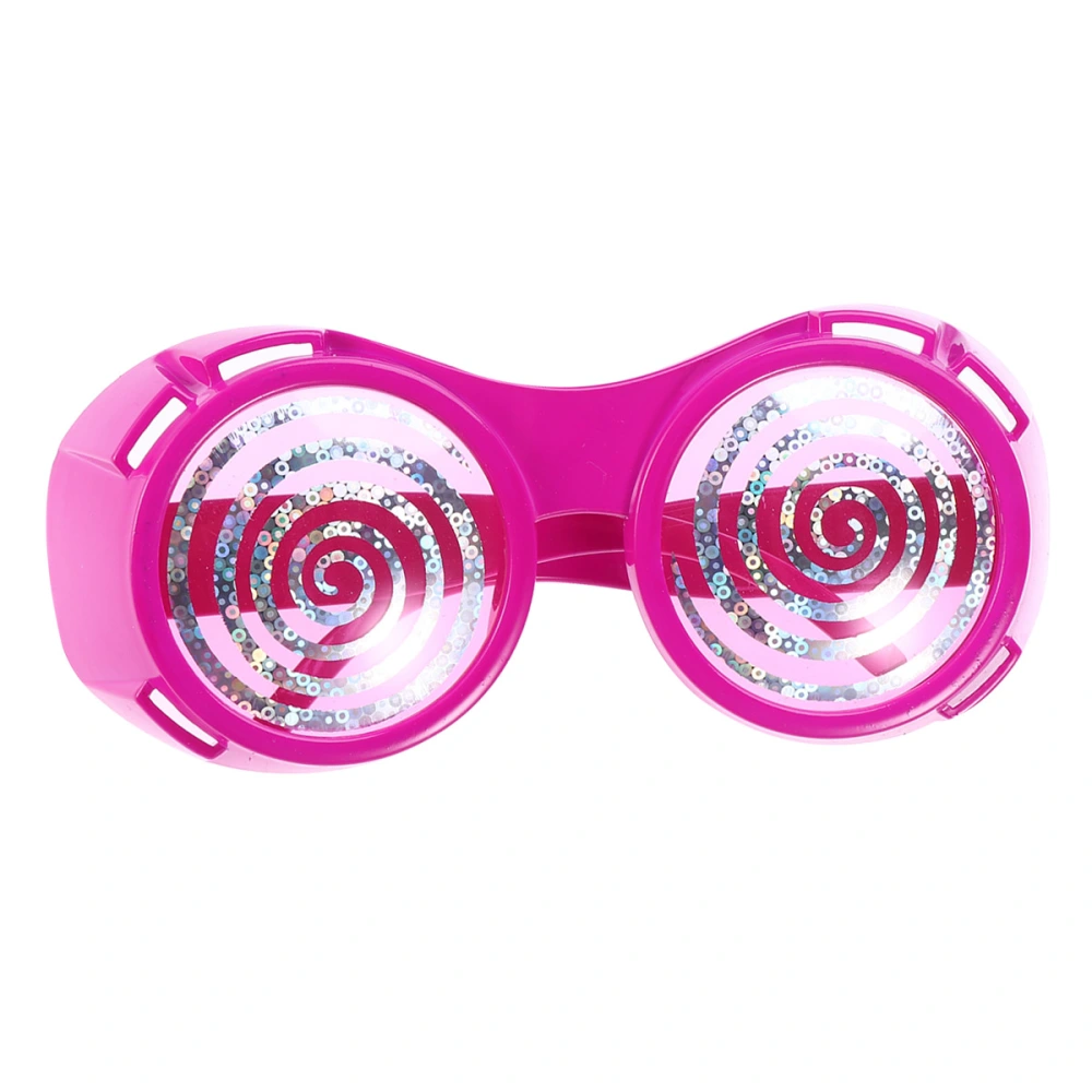 Photo Booth Props Party Tricky Funny Glasses Eyeball Glasses (Rose Red)