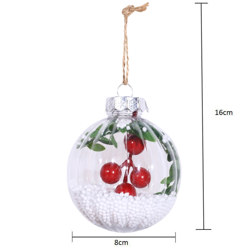 Christmas Tree Decorations Xmas Pendant Small Round Ball Haning Drop Ornaments for Home Party (3#)