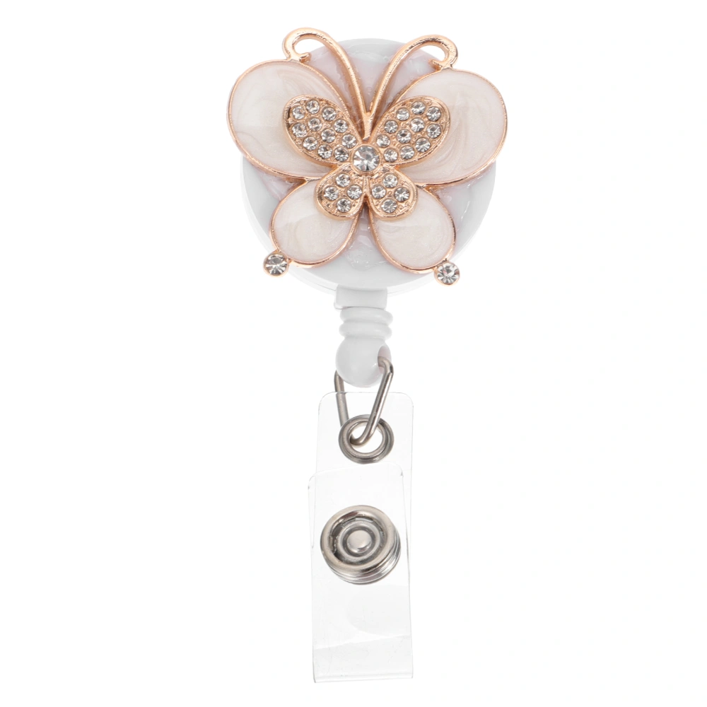 1pc Nurse Badge Holder with Clip Butterflies ID Cards Holders for Office