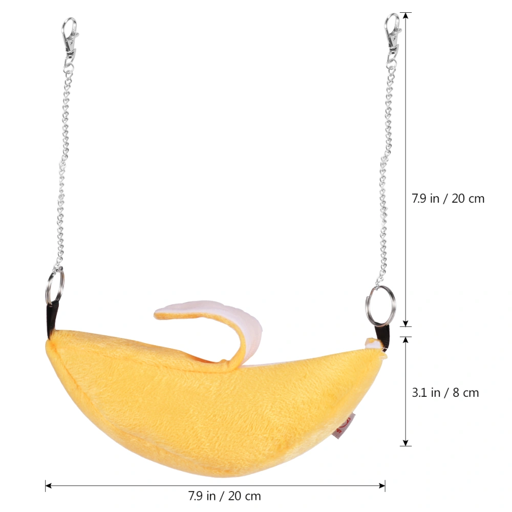 UEETEK Banana Hamster Bed House Hammock Small Animal Warm Bed House Cage Nest Hamster Accessories