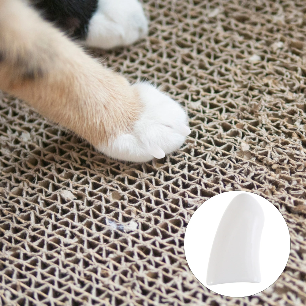 2 Packs/40PCS Practical Pet Nail Cat Dog Nail Cover Anti-scratch Nail S