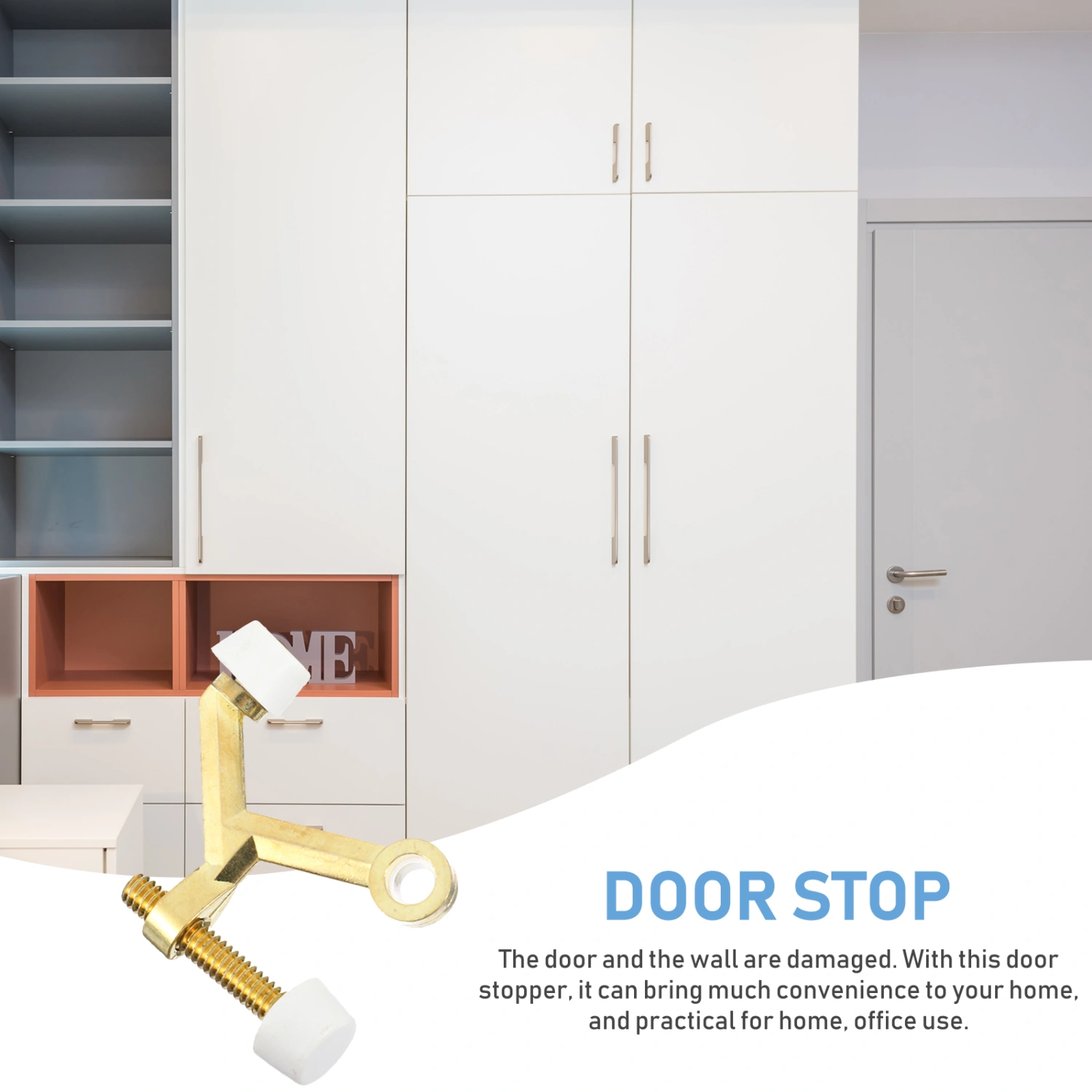 2pcs Zinc Alloy Buffer Door Stoppers Household Door Stoppers Door Bumpers