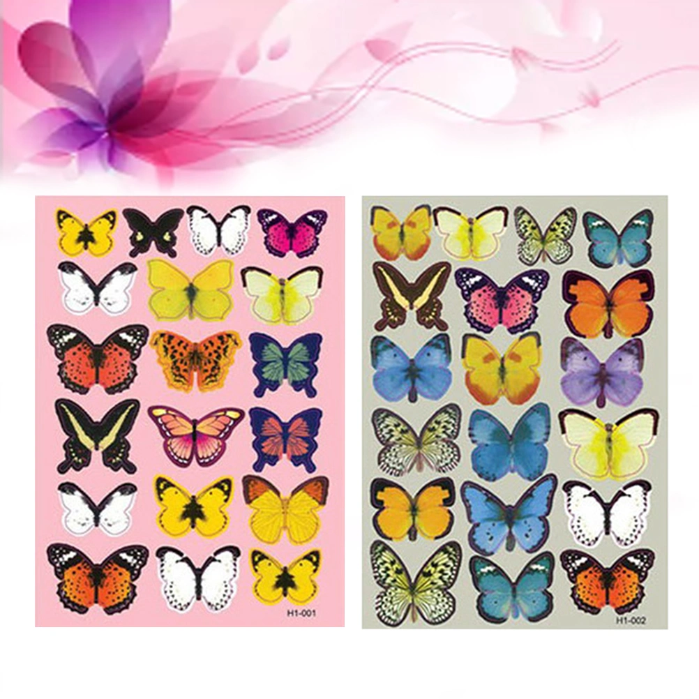 2 Packs of Stereo Simulation 3D Wall Stickers PVC Color Wall Stickers Removable Art Stickers
