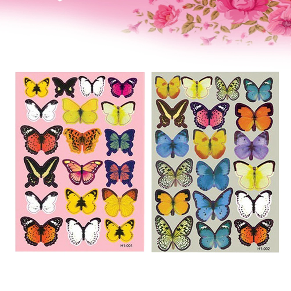 2 Packs of Stereo Simulation 3D Wall Stickers PVC Color Wall Stickers Removable Art Stickers
