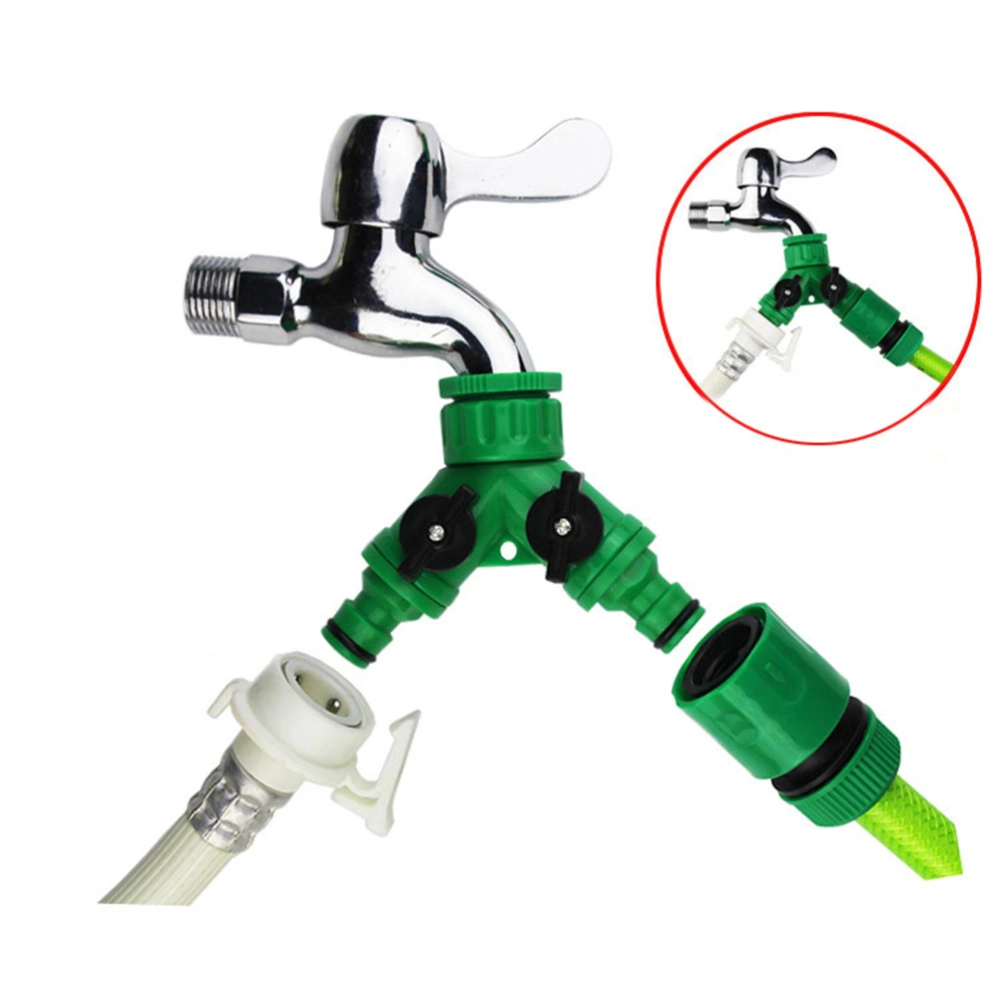 Garden Hose Splitter 2 Way Connector ABS Hose Pipe Tool 2 Way Tap Garden Hoses Pipes Splitters Pipe Distributor