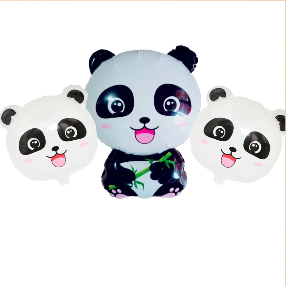 3 Pcs Aluminum Film Balloons Cartoon Panda Balloons Lovely Balloons Wedding Kids Birthday Party Room Layout Balloons