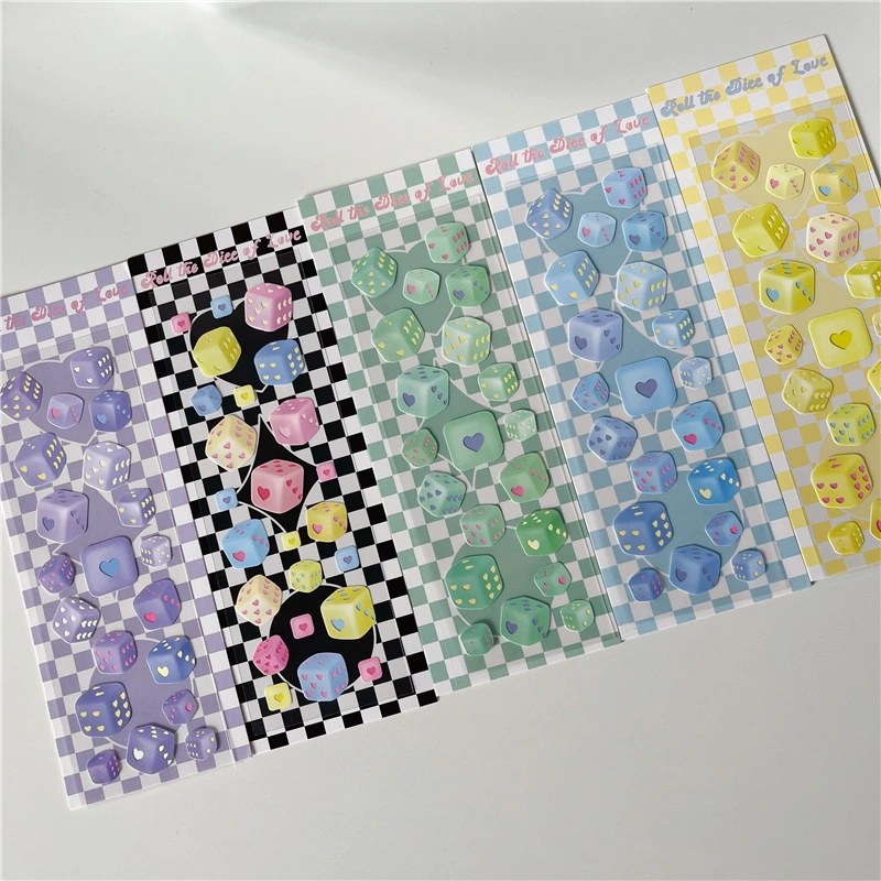 6 Sheets of Colorful Stickers Scrapbook Stickers Decorative Stickers Scrapbooking DIY Stickers(Random Color)