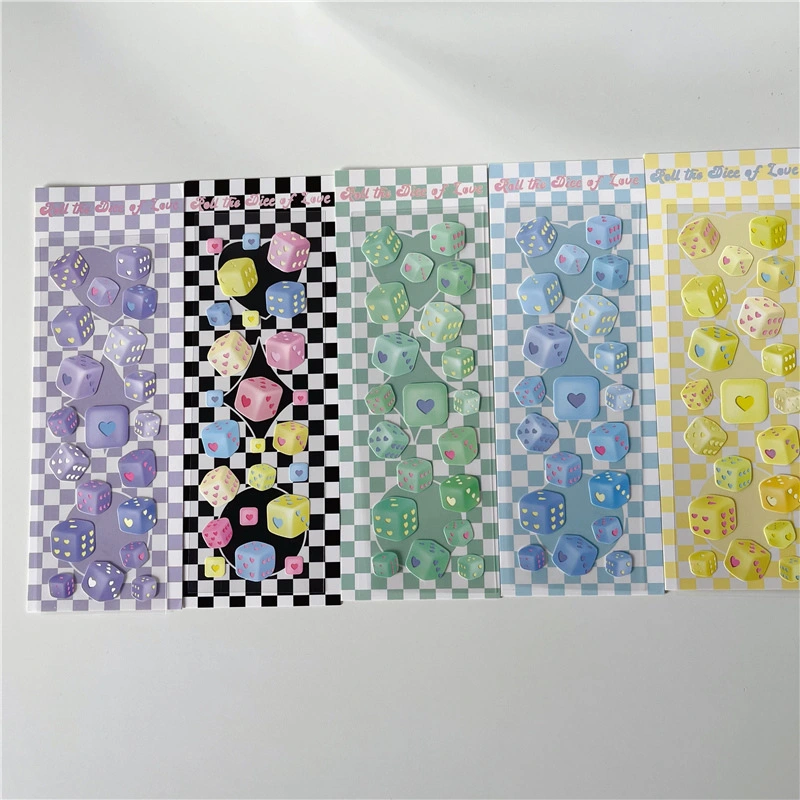 6 Sheets of Colorful Stickers Scrapbook Stickers Decorative Stickers Scrapbooking DIY Stickers(Random Color)