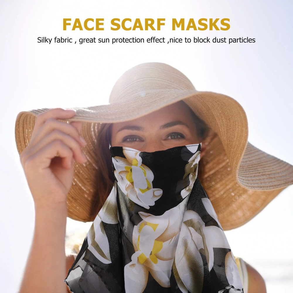 2Pcs Women Mask Scarves Face Scarf Masks Summer Protection Scarves Bandana