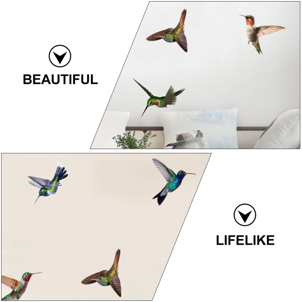 2 Sets/14pcs Anti-collision Hummingbird Window Sticker DIY Wall Window Decal