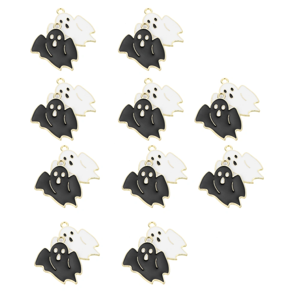 20Pcs Alloy Halloween Ghost Design Jewelry Charms Earring Charms Necklace Pendants