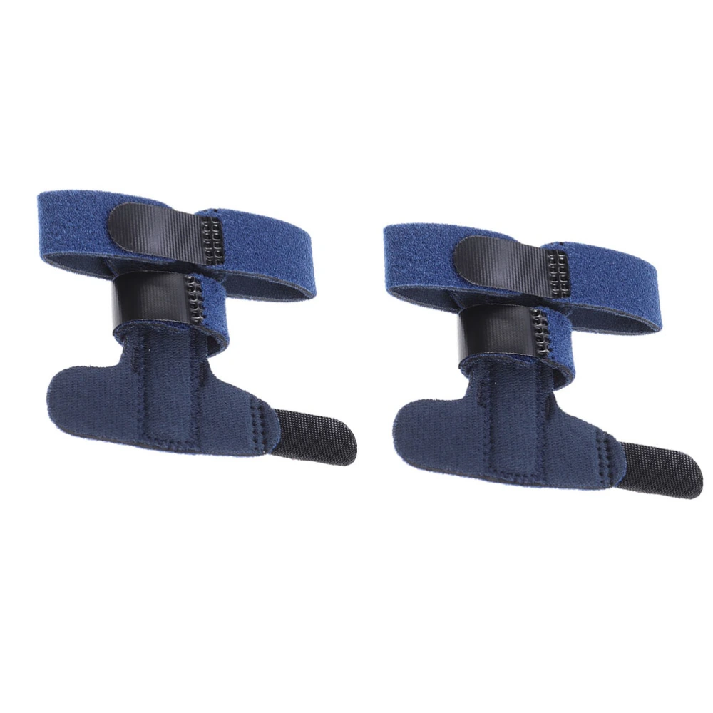 2Pcs Comfortable Finger Protective Straps Ventilate Finger Fixing Straps (Blue)