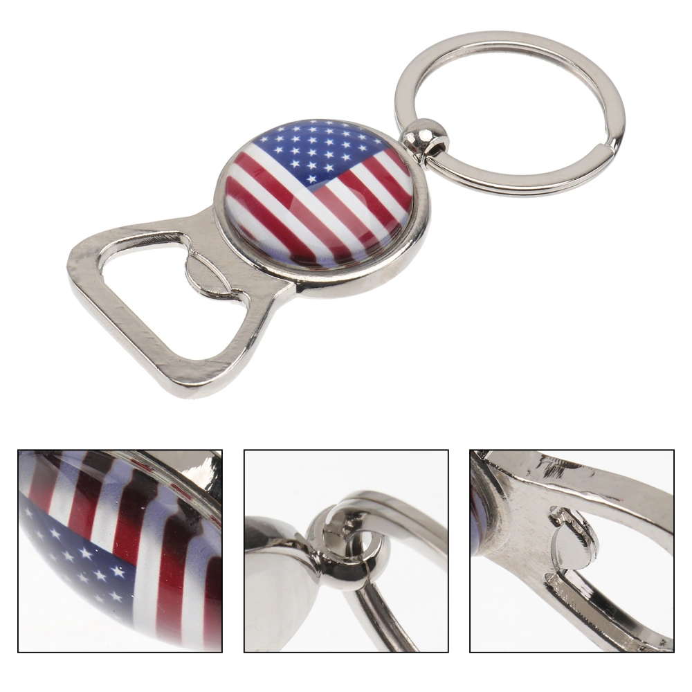 American Flag Bottle Opener Keychain US Flag Bottle Opener Keychain Key Ring Patriotic Gift