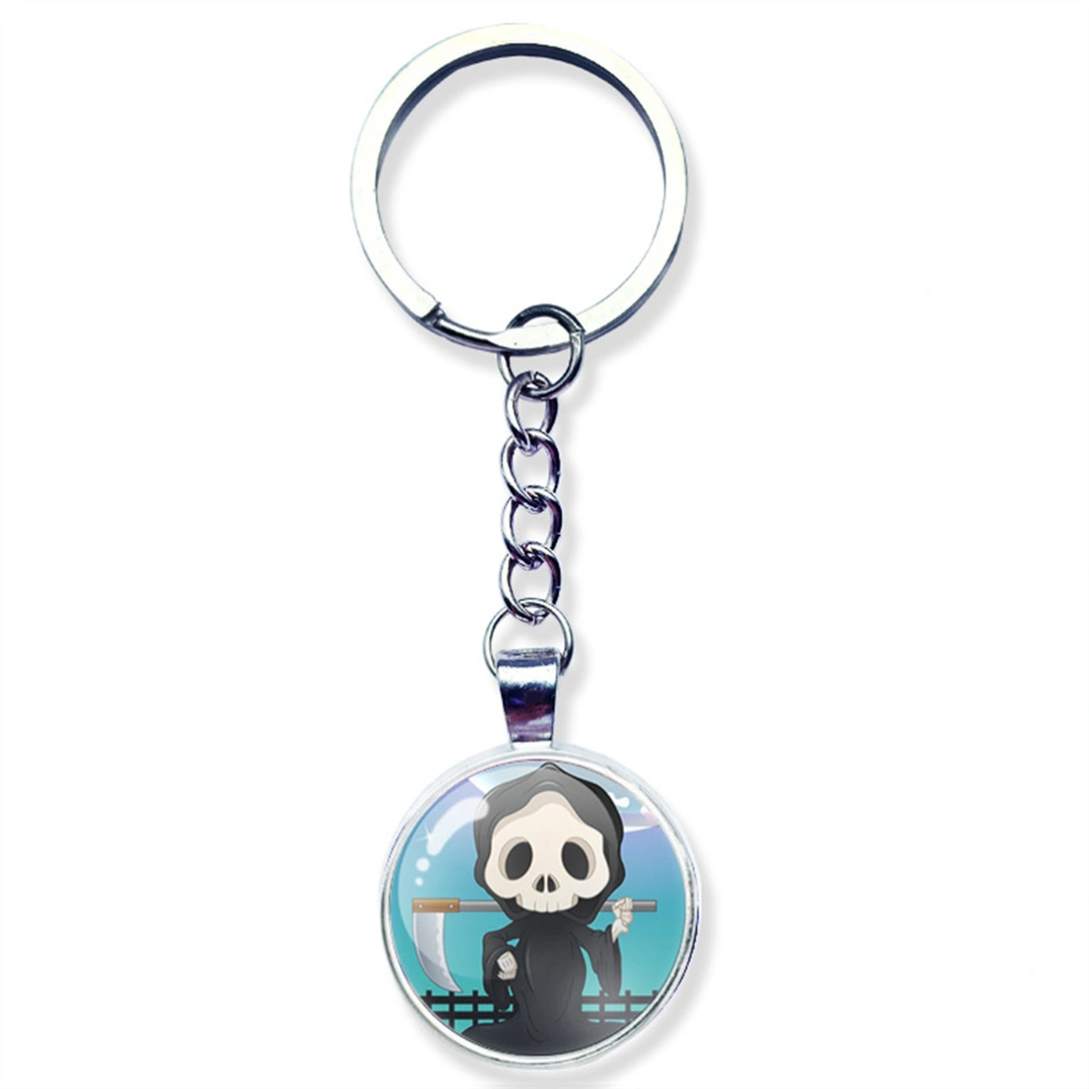 3pcs Halloween Keychains Pumpkin Keyring Decor Hanging Skull Keyrings Funny Halloween Keychain for Key Bag Phone