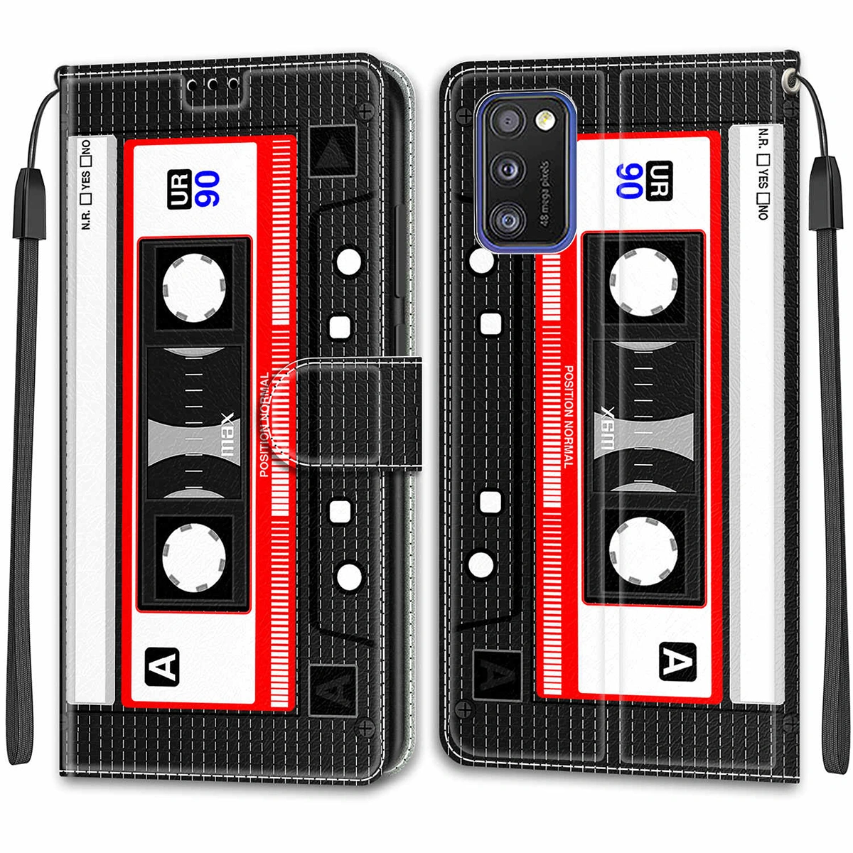 Phone Wallet Case Kickstand Design Painted Phone Case Compatible with A41
