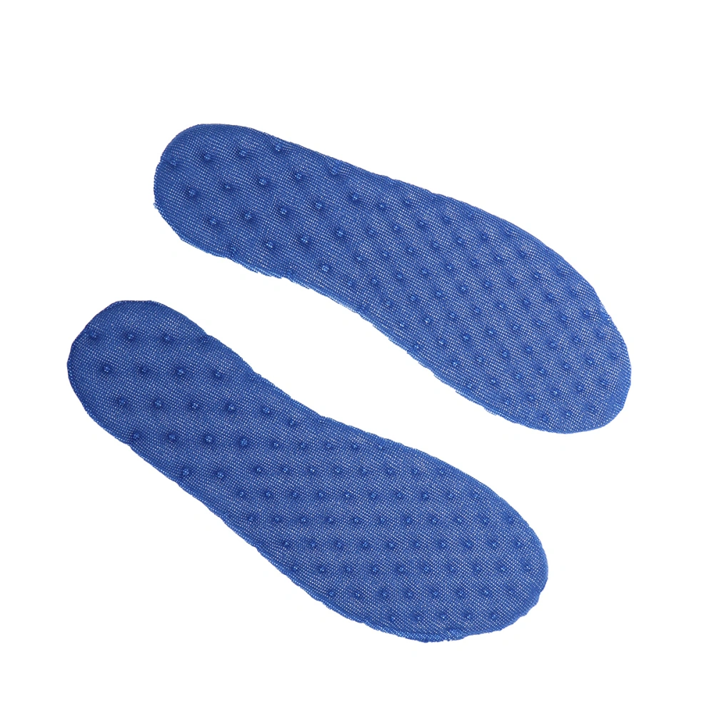 1 Pair Sports Insoles Super Inflatable Basketball Absorption Stretch Running Military Training Casual Insoles (Size 37-38, Blue)