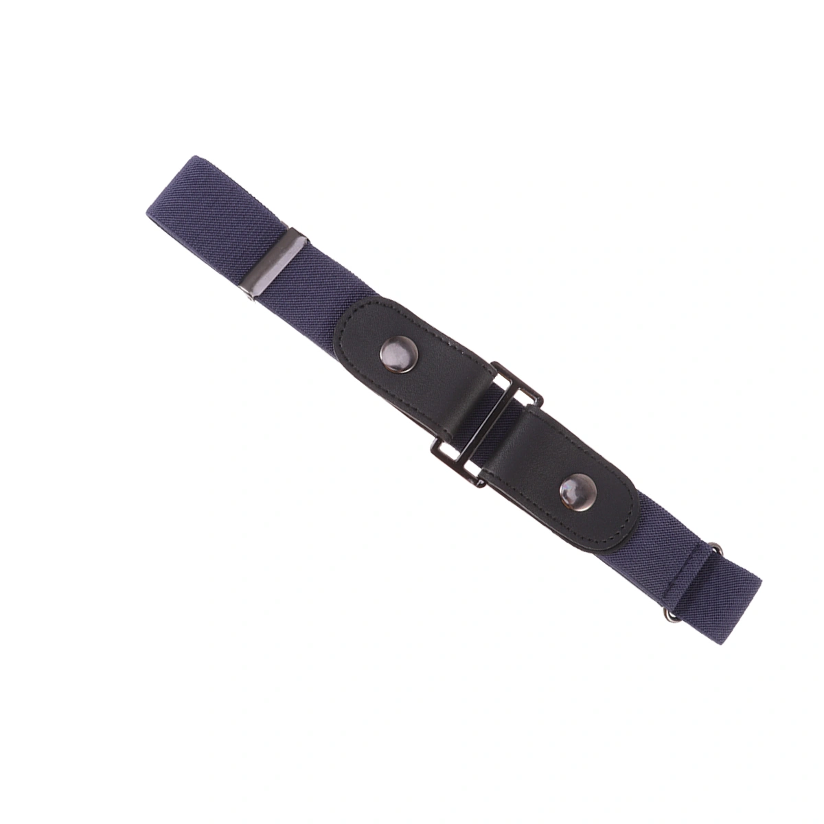 1pc Elastic Belt No Buckle Stretch Belt Waist Belt Jeans Pants Waist Belt for Women Men (Dark Blue)