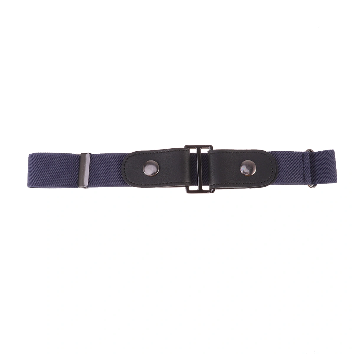 1pc Elastic Belt No Buckle Stretch Belt Waist Belt Jeans Pants Waist Belt for Women Men (Dark Blue)