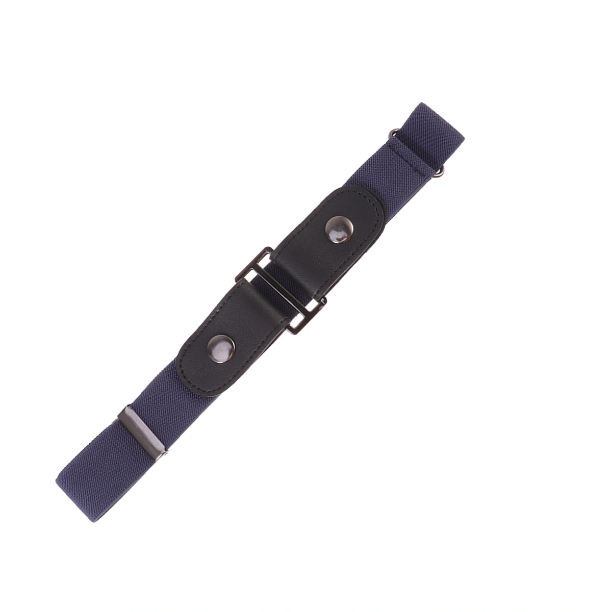 1pc Elastic Belt No Buckle Stretch Belt Waist Belt Jeans Pants Waist Belt for Women Men (Dark Blue)