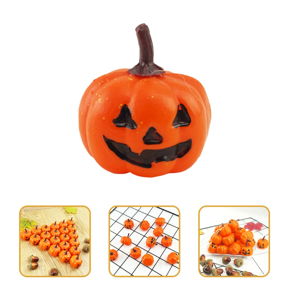 16pcs Artificial Pumpkins Plastic Pumpkins Simulation Small Pumpkins for Halloween