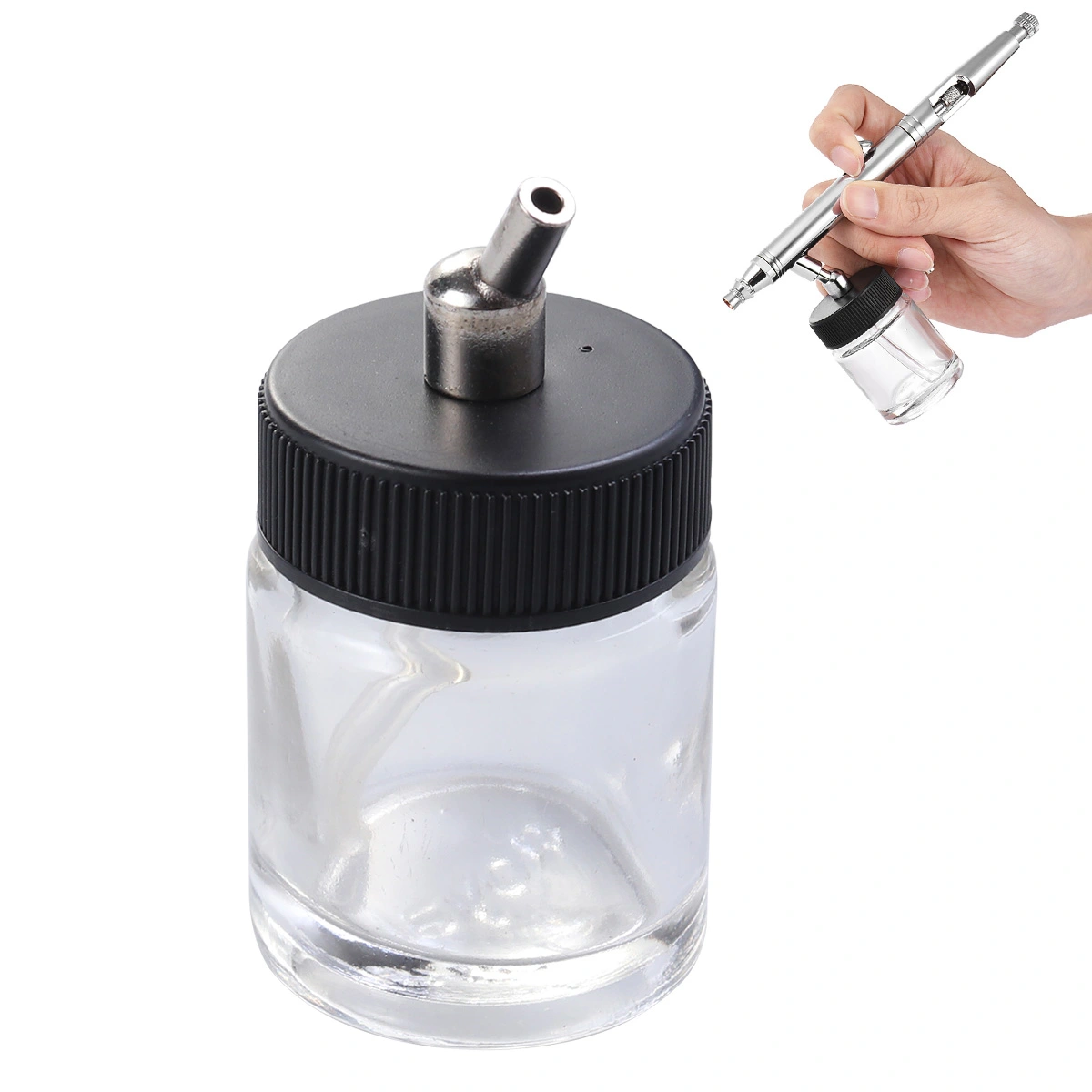 Airbrush Glass 22cc Bottles Pot Professional Paint Cup Model Refillable Bottles for Airbrush Paint Accessory