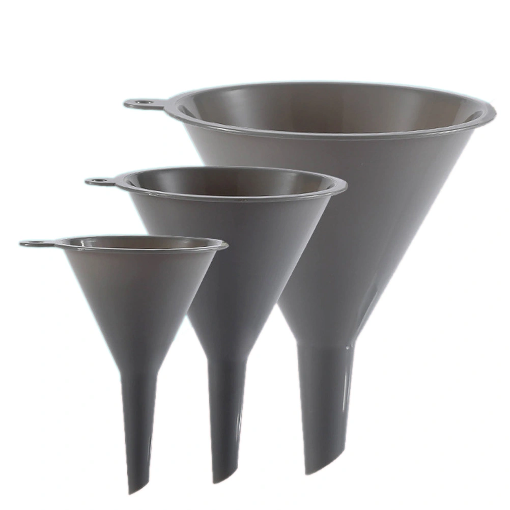 1 Set 3Pcs Household Filtering Funnels Soy Sauce Transferring Funnels (Grey)