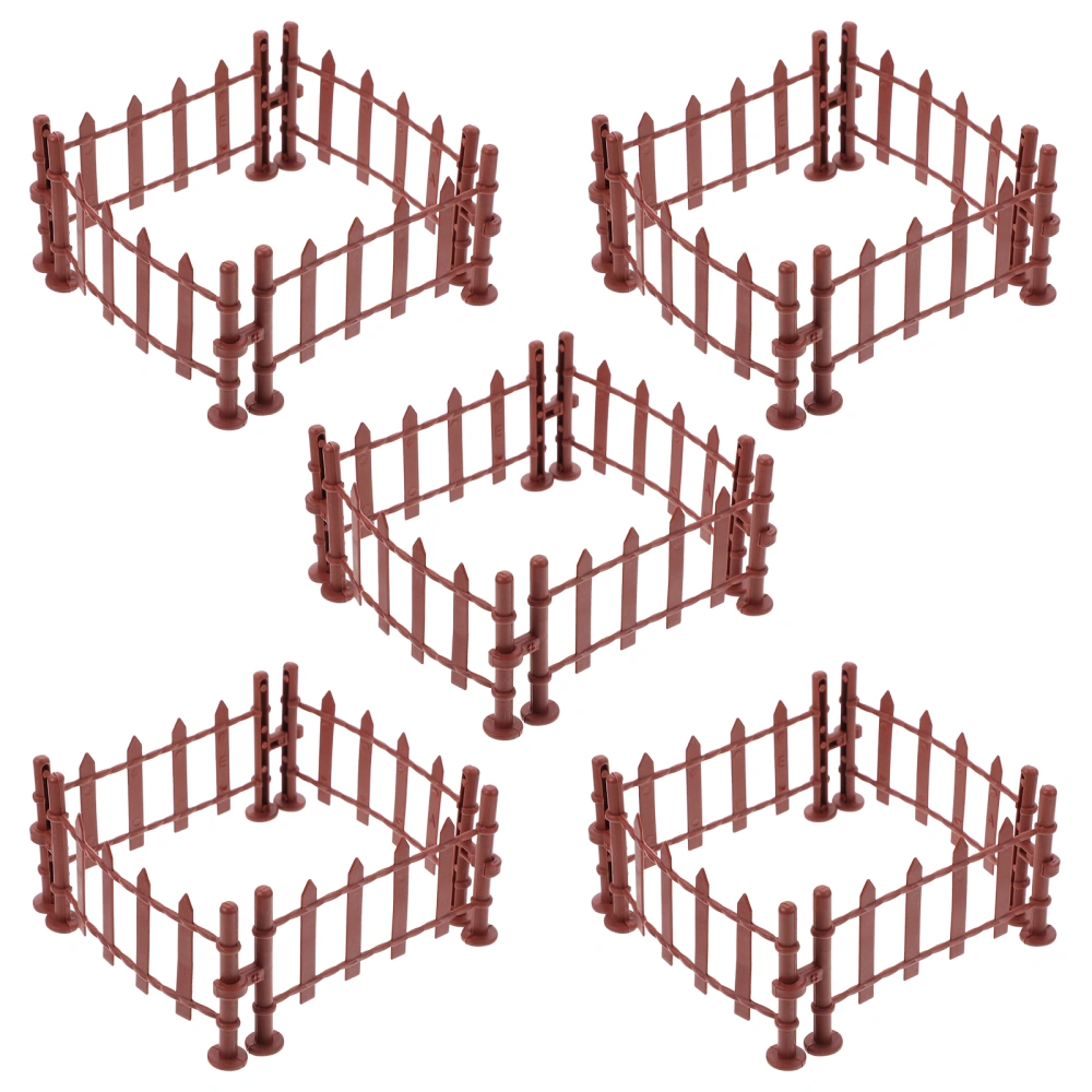 20Pcs Mini Plastic Fence Models Sand Table Simulated Fence Mini Garden Supplies