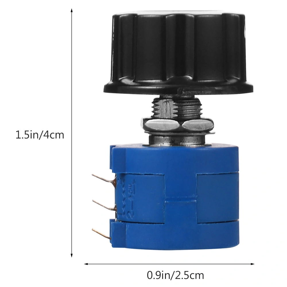 1 Set 2Pcs Rotary Wire Wound Precision Potentiometers Plastic Potentiometer with A03 Knobs (202L 2K)