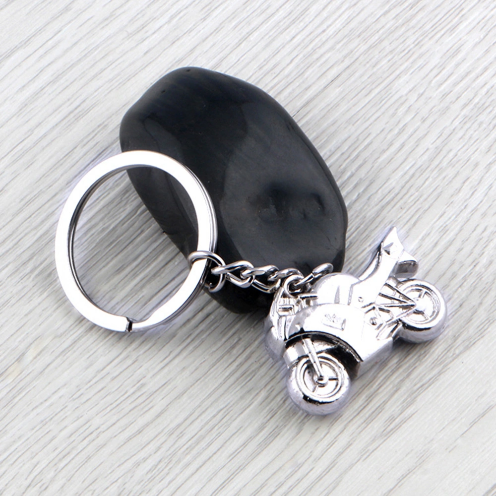 3D Mini Motorcycle Motorbike Cool Silver Metal Charm Car Key Ring Keychain Gift