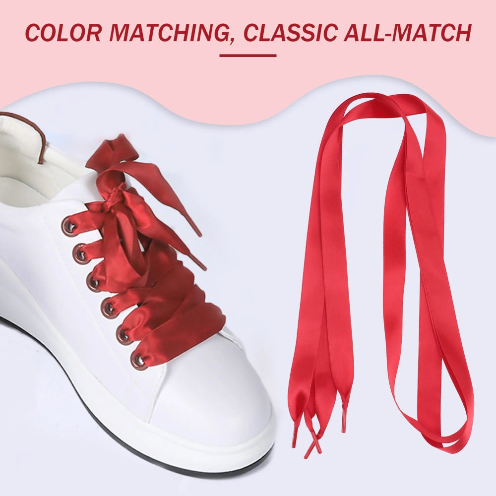 6Pairs Colorful Creative Shoe Ties Satin Shoe Straps Chic Shoe Accessories