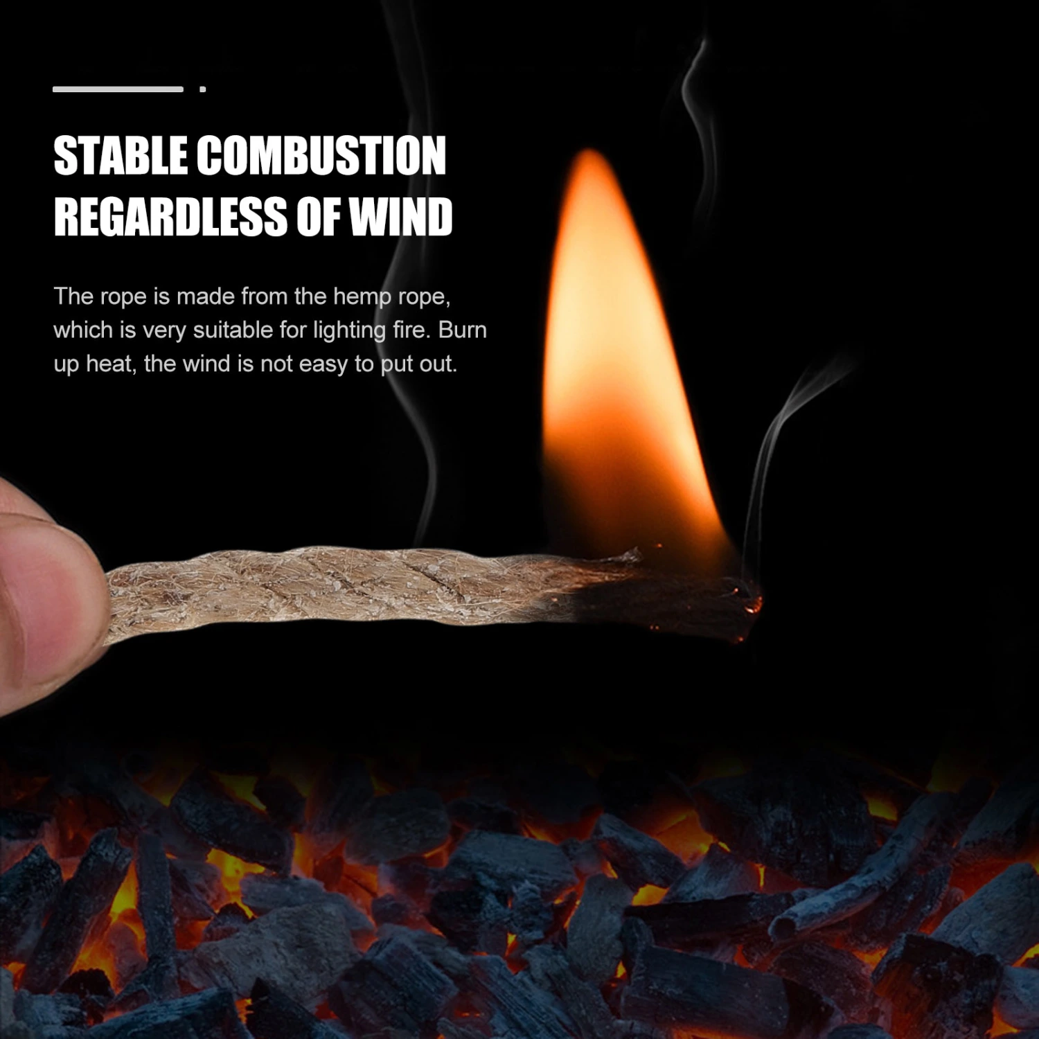 3pcs Survival Wick Lighter Outdoor Matchstick Ropes Camping Fire Starter