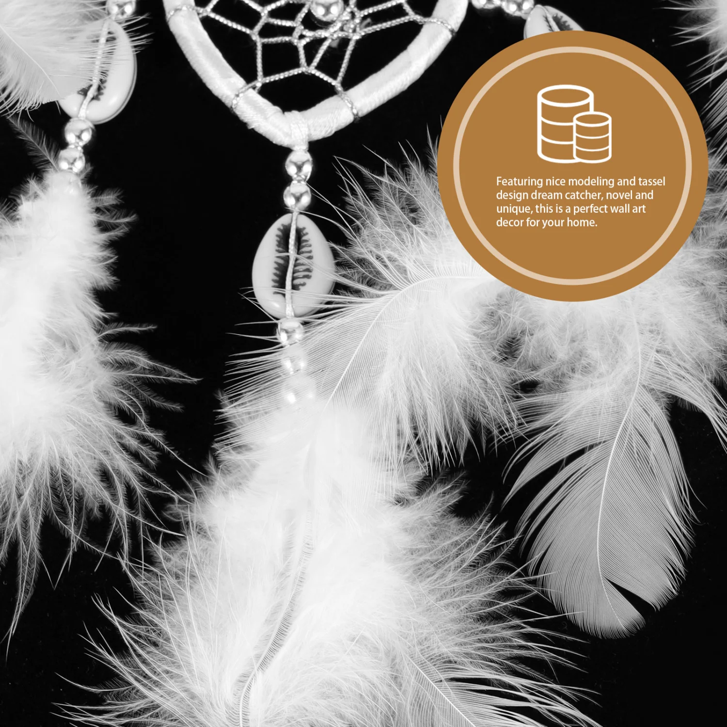 2Pcs Heart Plume Dream Catcher Pendant Woven Dream Catcher Ornament Hanging Pendant