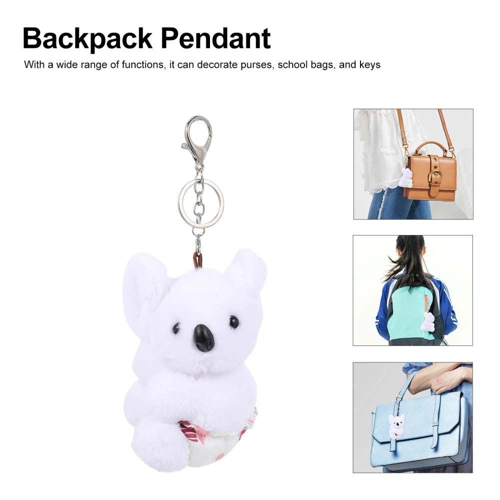 1Pc Creative Key Ring Koala Shape Pendant Chic Backpack Pendant Bag Decoration