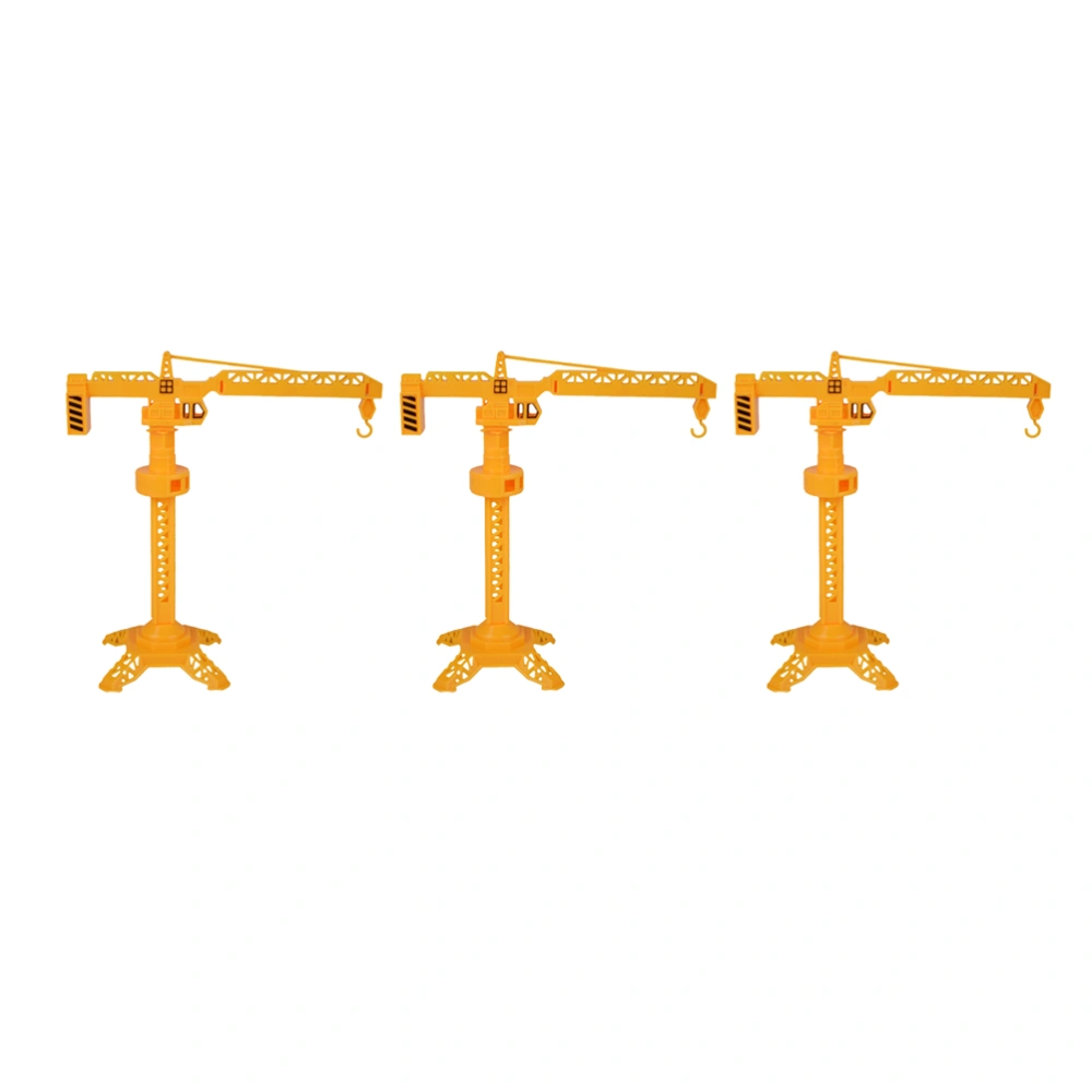 3pcs Construction Cranes Model Plastic Rotate Slewing Crane Toy for Kids Children