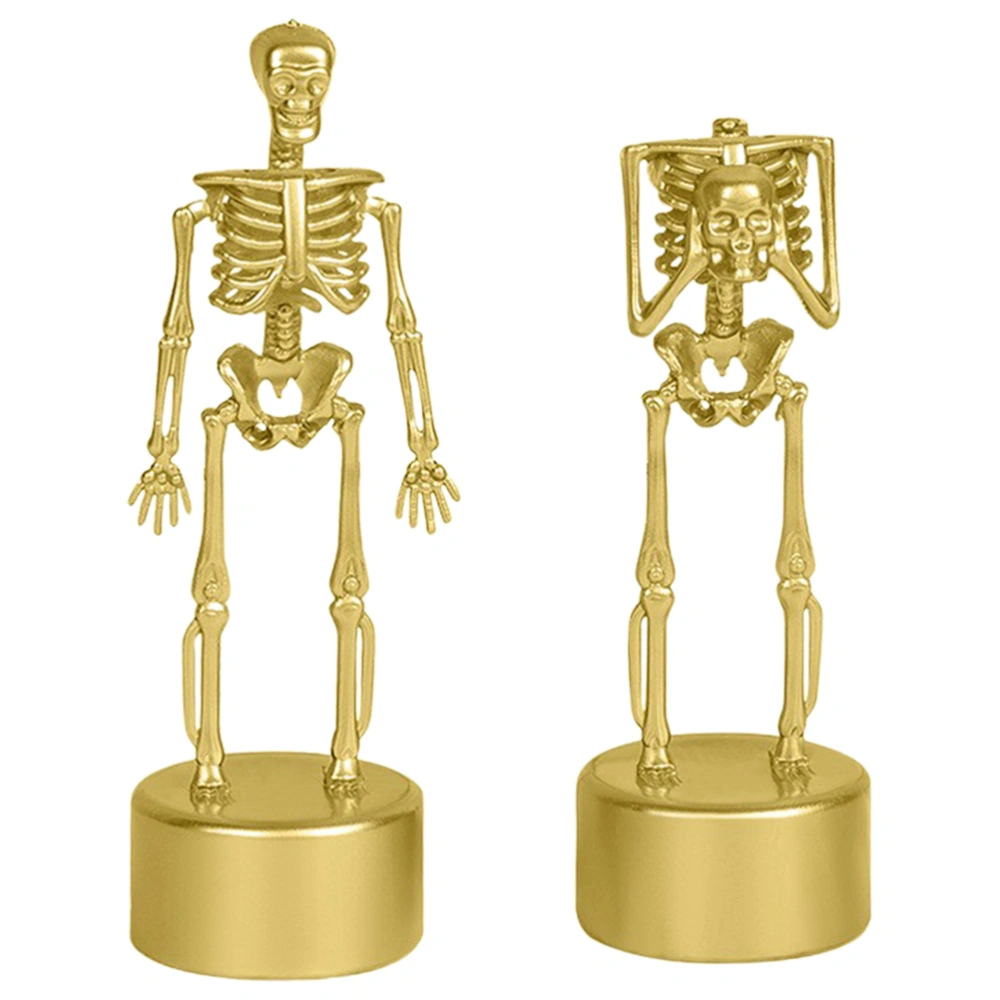 Halloween Skull Figurine Skeleton Statue Sculpture Skeleton Ornament Table Ornament