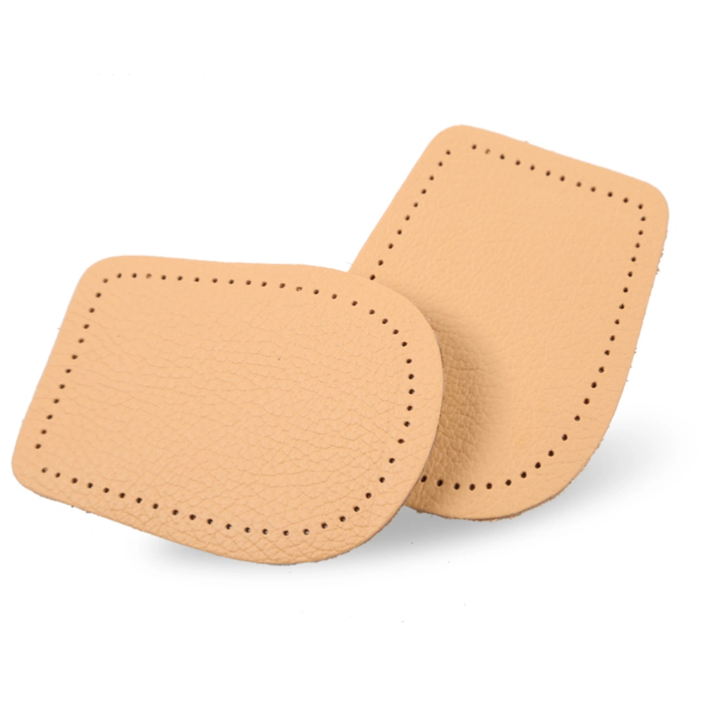 Thickened Half Insoles Comfortable Leather & Latex Inserts Front Insole Shoe Pad Cushion Holes Design Size L (Yellow)