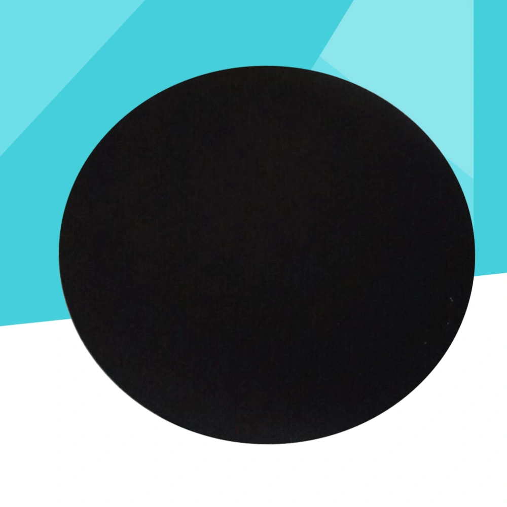 Circular Mouse Pad Black Full Moon Computer Mouse Pad Rubber Cloth Mouse Mat for Office Laptop (Diameter22cm x Thickness3mm)