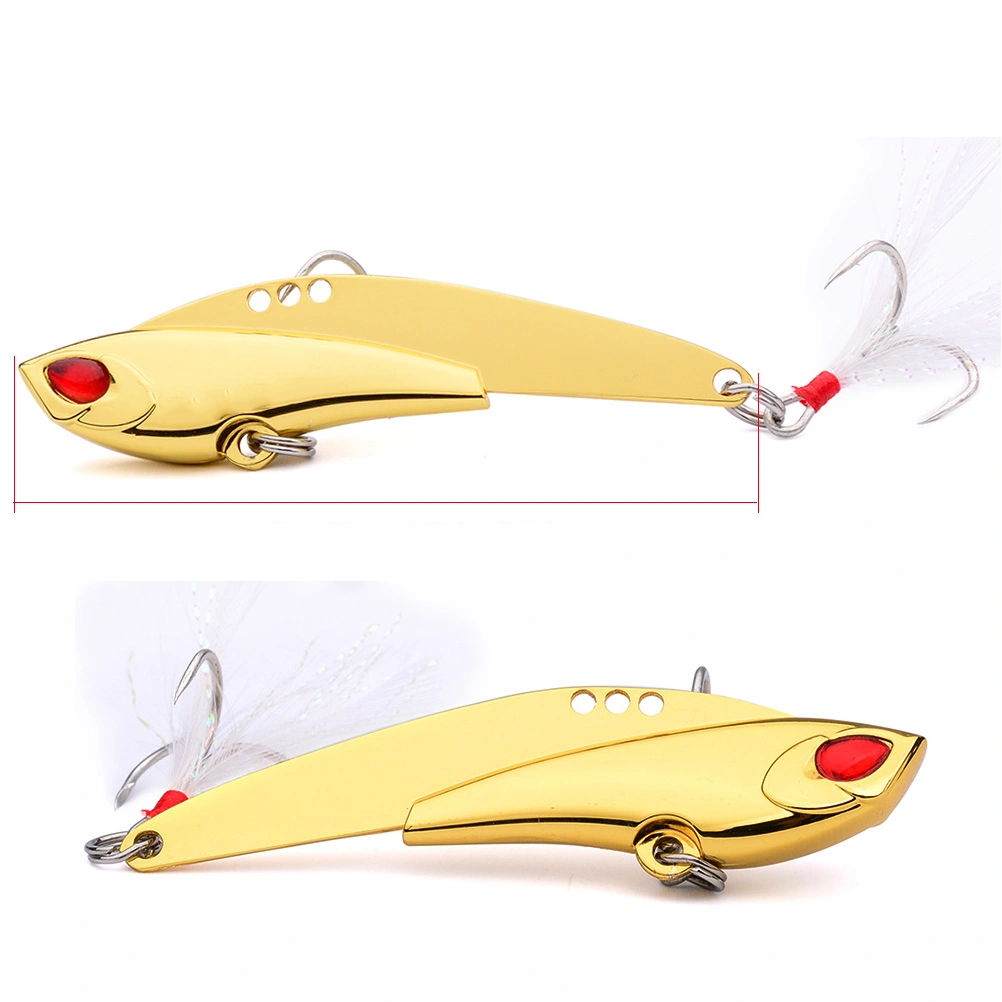 2PCS Metal Sequins Fishing Baits Hard Lures Fishing Lures for Outdoor Fishing Trip Holiday (Golden, 23G)