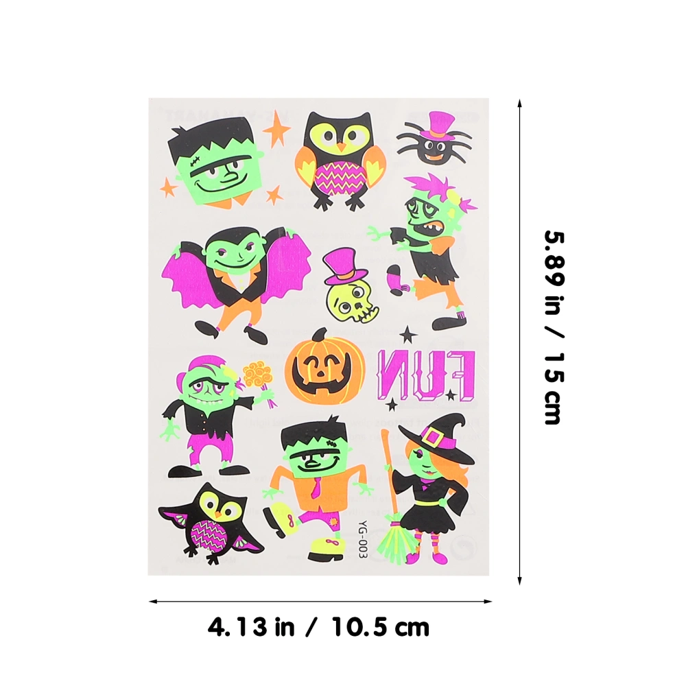 6pcs Halloween Waterproof Pastes Cartoon Ghost Stickers Children Stickers