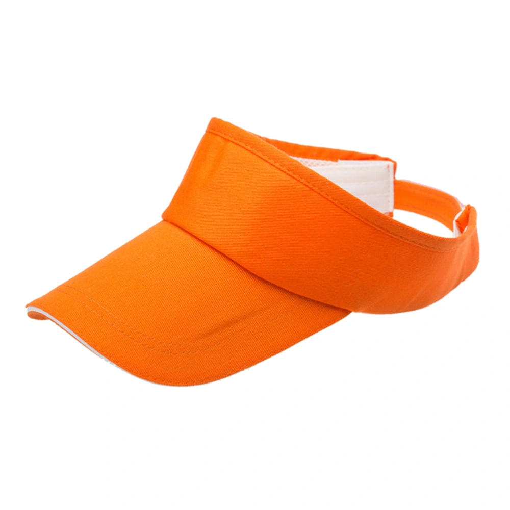 Blank Sun Visors Adjustable Sports Sun Hat for Travel Exercises(Orange)