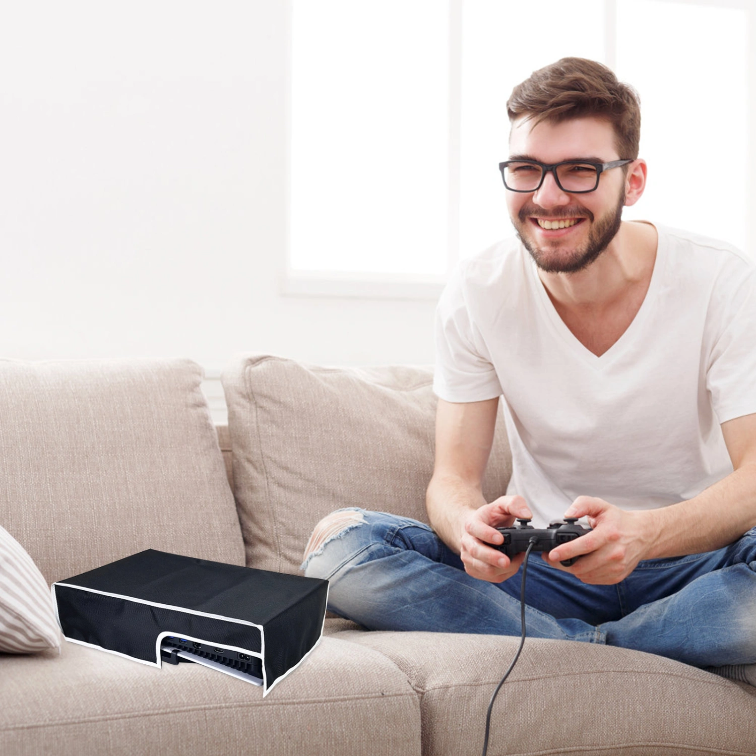 Game Console Dustproof Cover Game Console Cover Compatible for Sony PS5