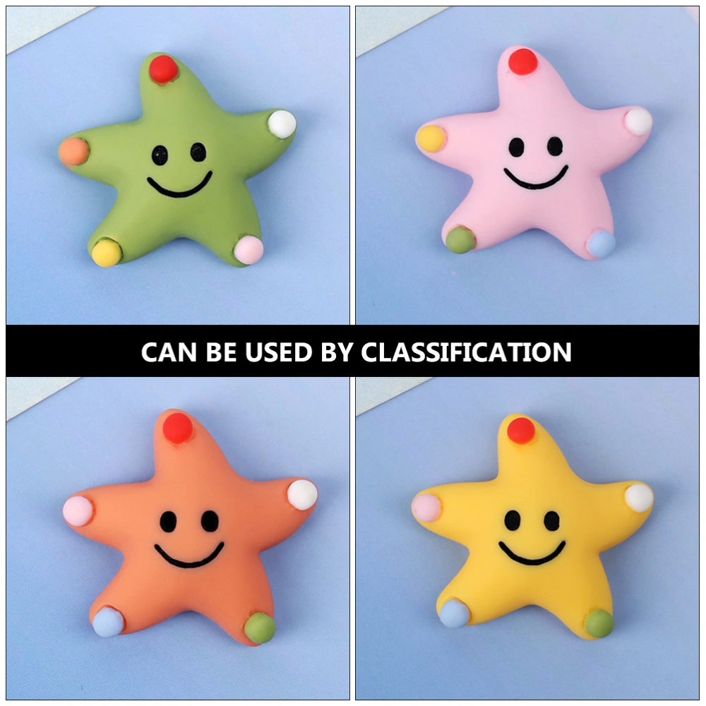 25pcs Creative Refrigerator Decor Charm Adorable Star Shape Resin Charms