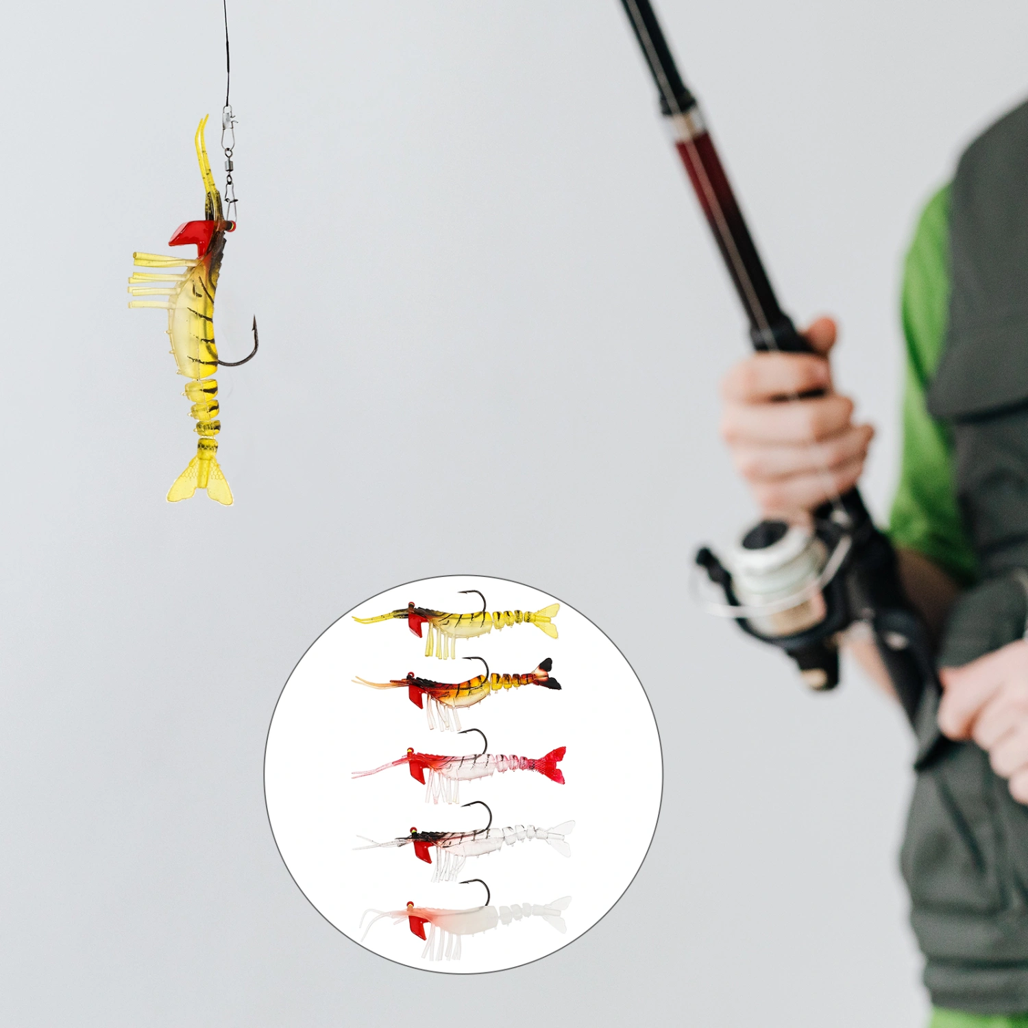 5pcs Simulated Fishing Baits Artificial Fishing Baitss Fake Lures Bionic Baits (Assorted Color)