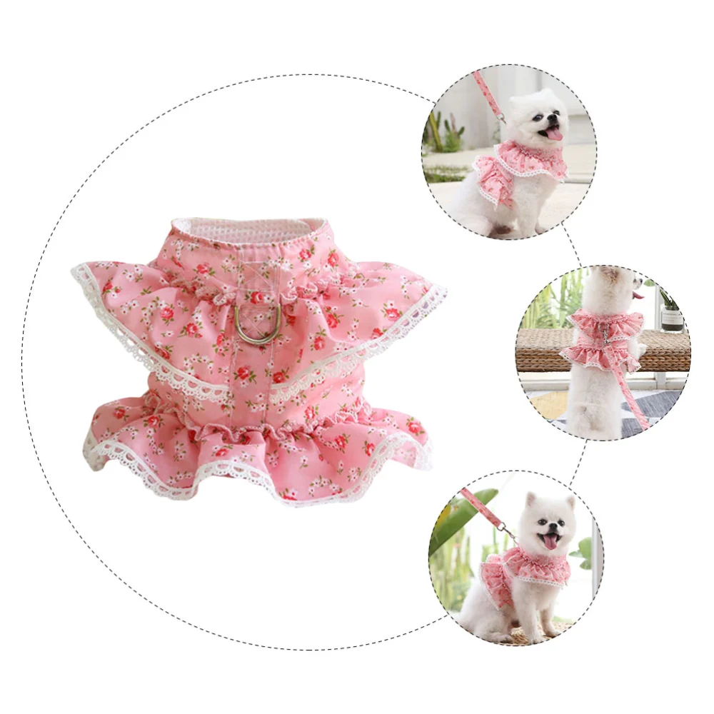 1pc Practical Pet Clothes Vest Pretty Cat Harness Lovely Cat Vest with 1pc Rope