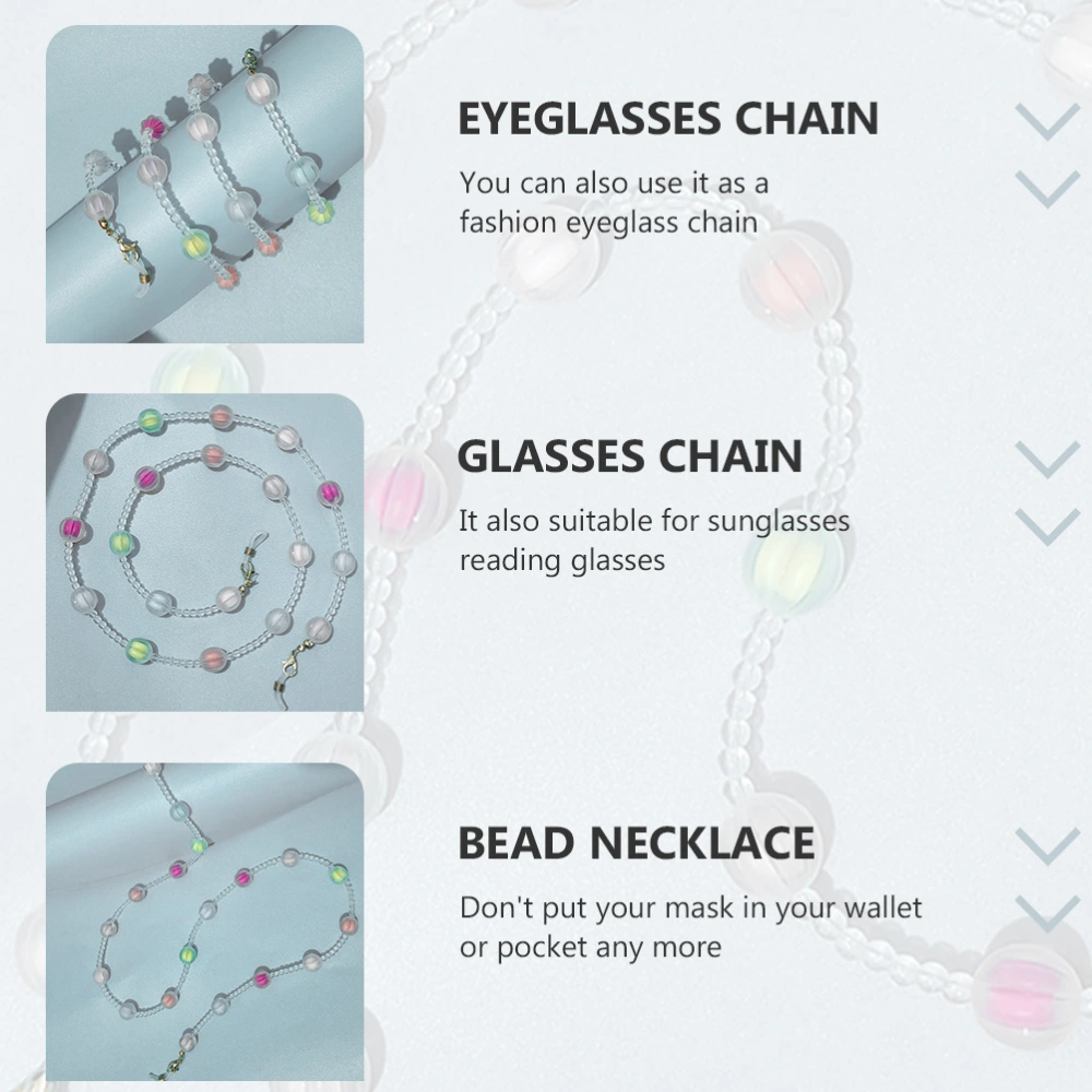 Halloween Eyeglasses Chain Bead Chain Mask Hanging Necklace (Assorted color)