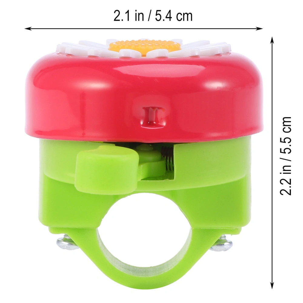 1pc Ring Bell Chrysanthemum Pattern Bike Bell Ring Bell Accessory (Red Green)